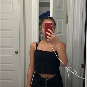 Black crop top